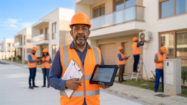 Supervisor técnico de Mantenimiento RD dirigiendo equipo de trabajo en proyecto